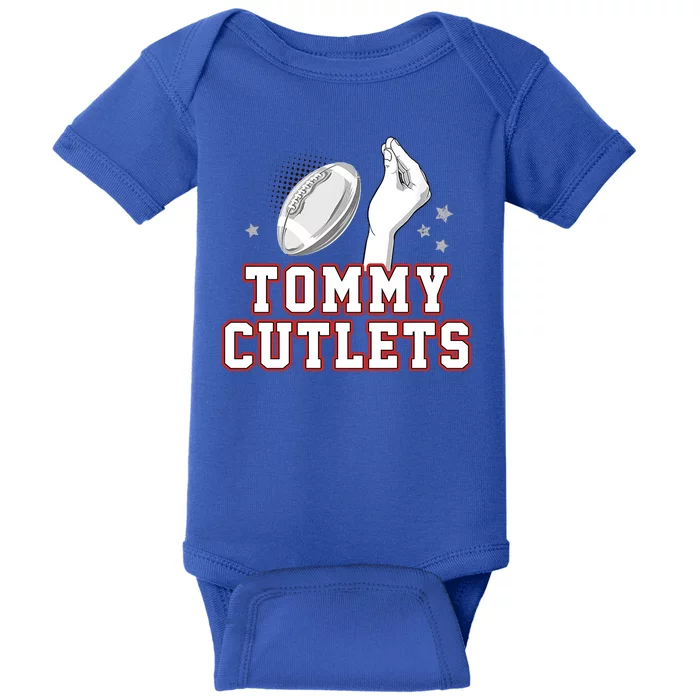 Ny Tommy Cutlets Football Baby Bodysuit