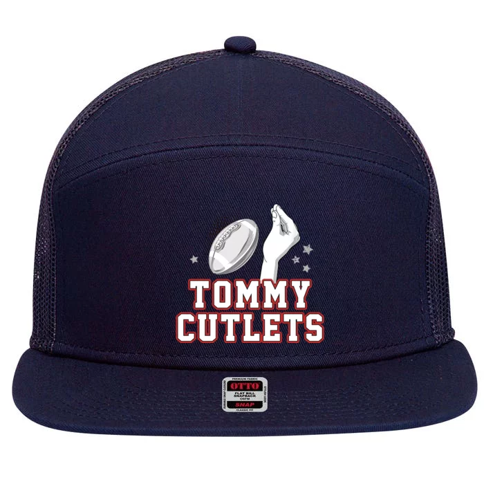 Ny Tommy Cutlets Football 7 Panel Mesh Trucker Snapback Hat