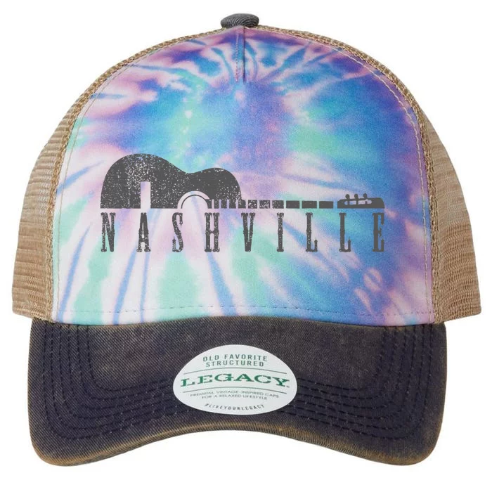 Nashville Tennessee Country Music City Guitar Gift Legacy Tie Dye Trucker Hat