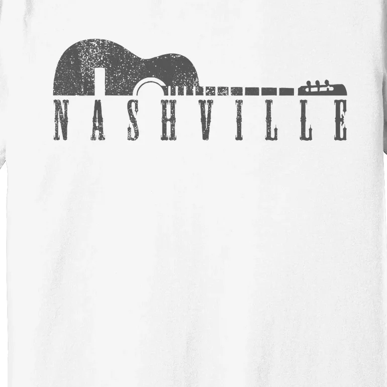 Nashville Tennessee Country Music City Guitar Gift Premium T-Shirt