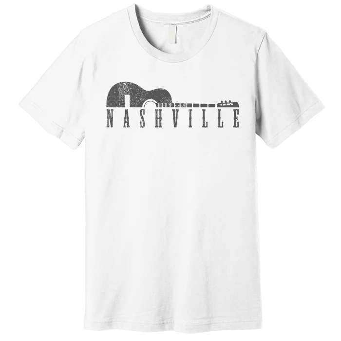 Nashville Tennessee Country Music City Guitar Gift Premium T-Shirt