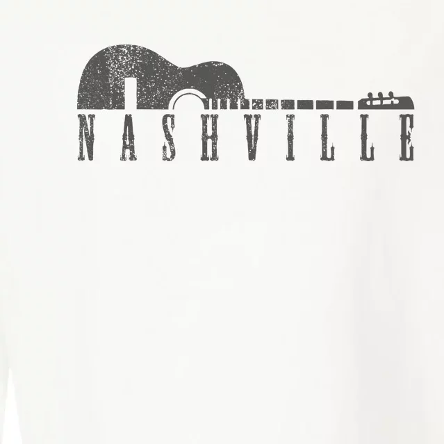 Nashville Tennessee Country Music City Guitar Gift Cropped Pullover Crew