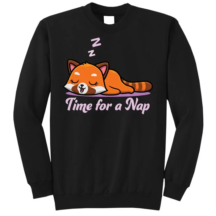 Nap Time Cute Red Panda Tall Sweatshirt