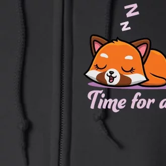 Nap Time Cute Red Panda Full Zip Hoodie