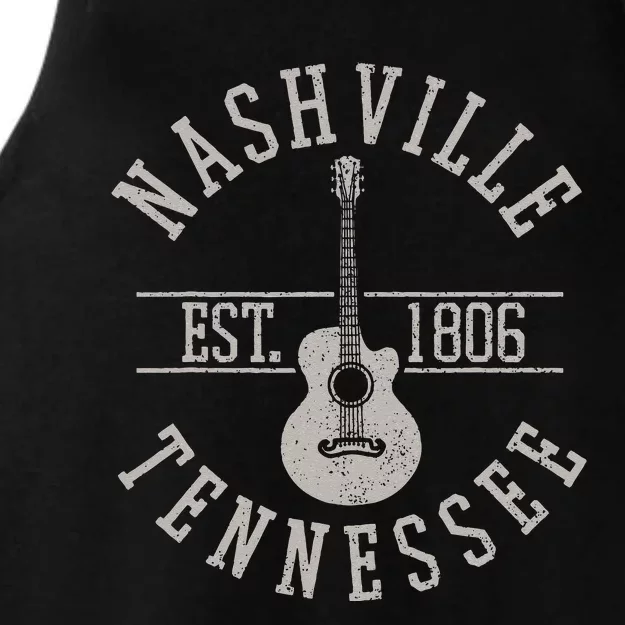 Nashville Tennessee Country Music City Guitar Player Gift Ladies Tri-Blend Wicking Tank