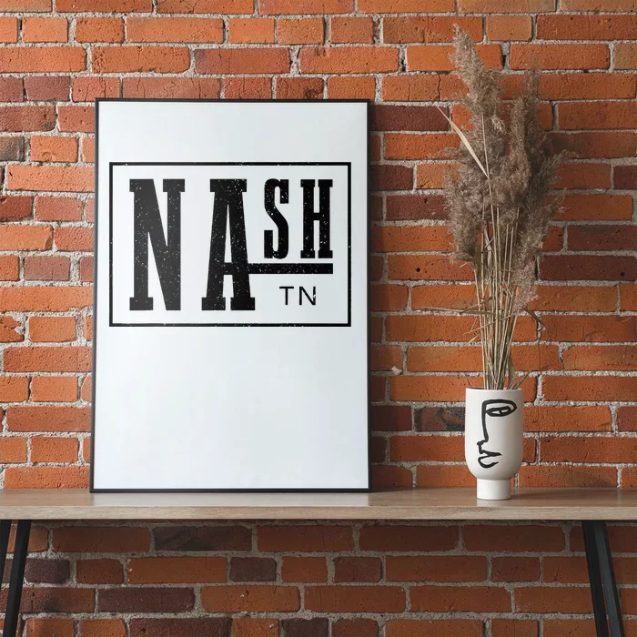 Nashville Tennessee Country Music City Vintage Nash TN Poster