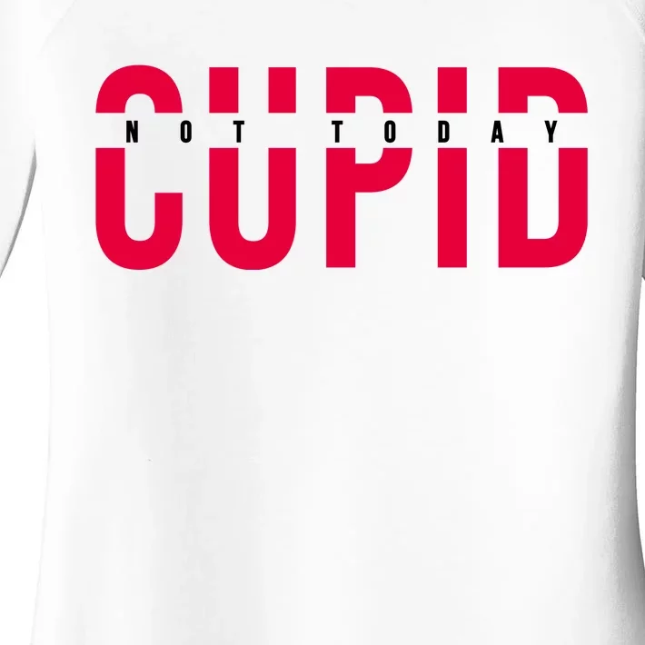 Not Today Cupid Funny Valentines Day Women's Perfect Tri Tunic Long Sleeve Shirt