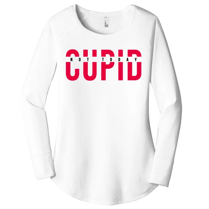 Not Today Cupid Funny Valentines Day Women's Perfect Tri Tunic Long Sleeve Shirt