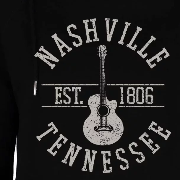 Nashville Tennessee Country Music Usa Guitar Souvenir Womens Funnel Neck Pullover Hood