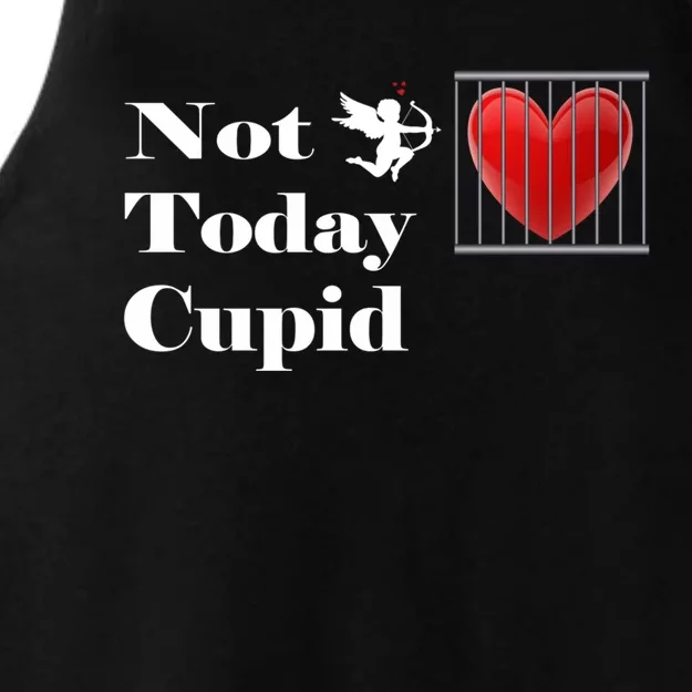 Not Today Cupid Anti Valentine's Day Single Awareness Tee Gift Ladies Tri-Blend Wicking Tank