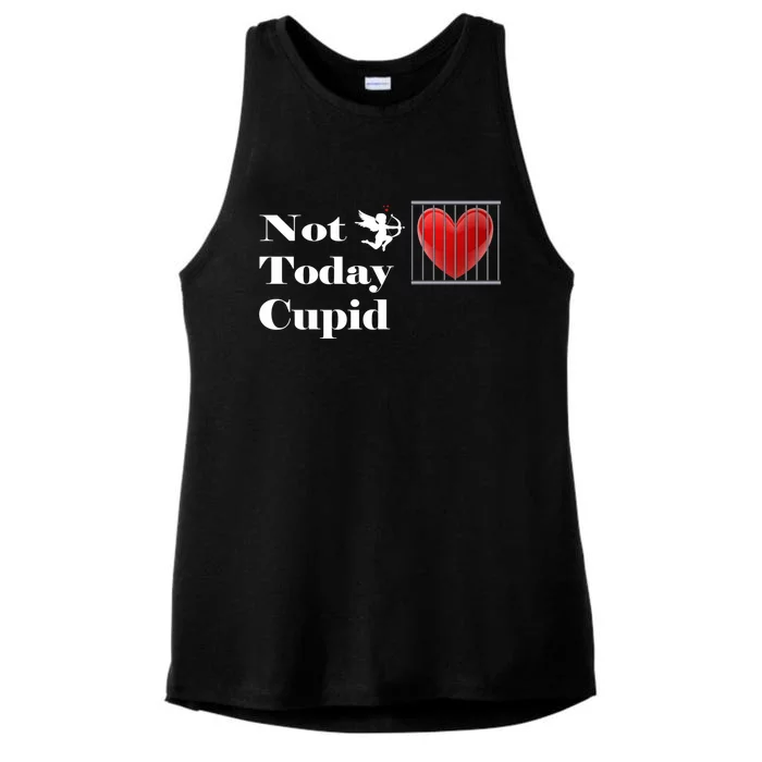 Not Today Cupid Anti Valentine's Day Single Awareness Tee Gift Ladies Tri-Blend Wicking Tank