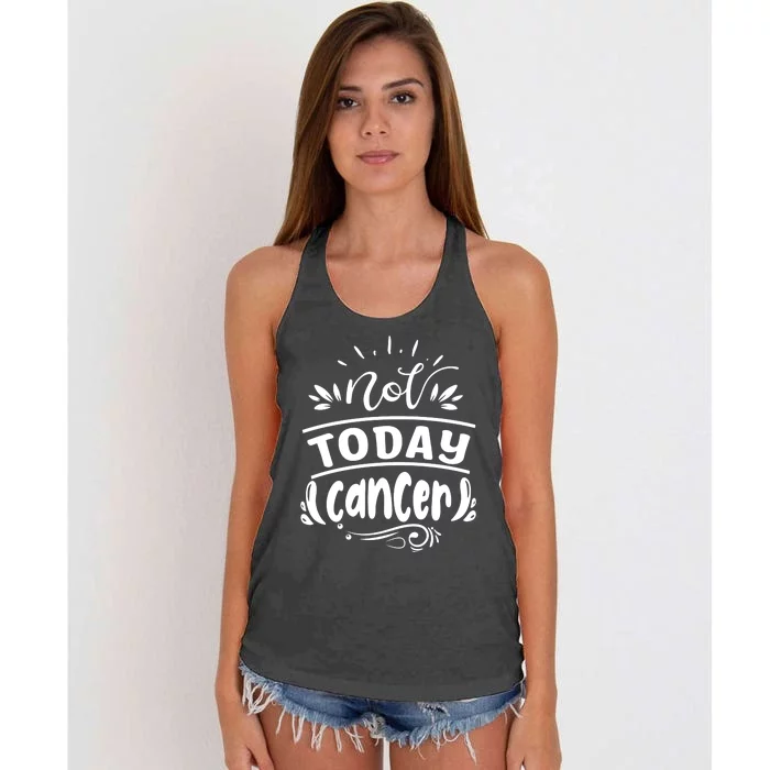 Not Today Cancer Colon Cancer Women's Knotted Racerback Tank