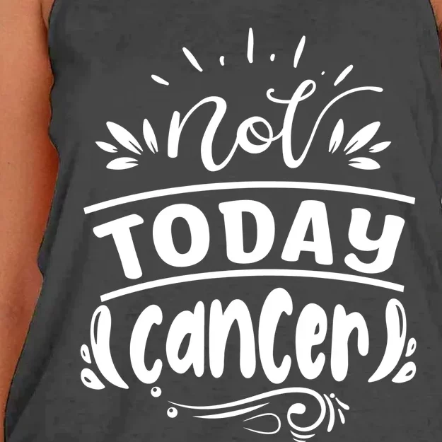 Not Today Cancer Colon Cancer Women's Knotted Racerback Tank