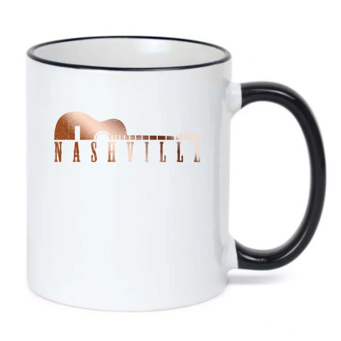 Nashville Tennessee Country Music City Guitar Gift Funny Gift Black Color Changing Mug