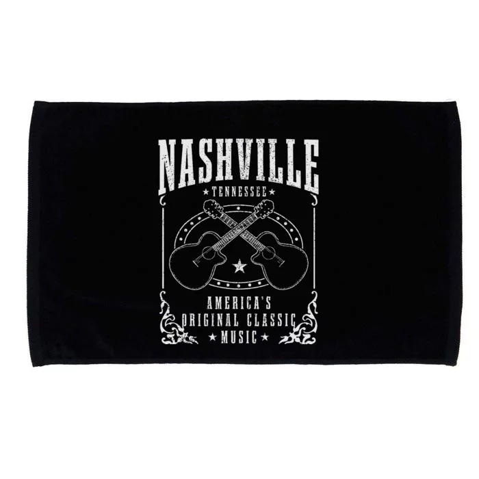 Nashville Tennessee Country Music City Guitar Microfiber Hand Towel