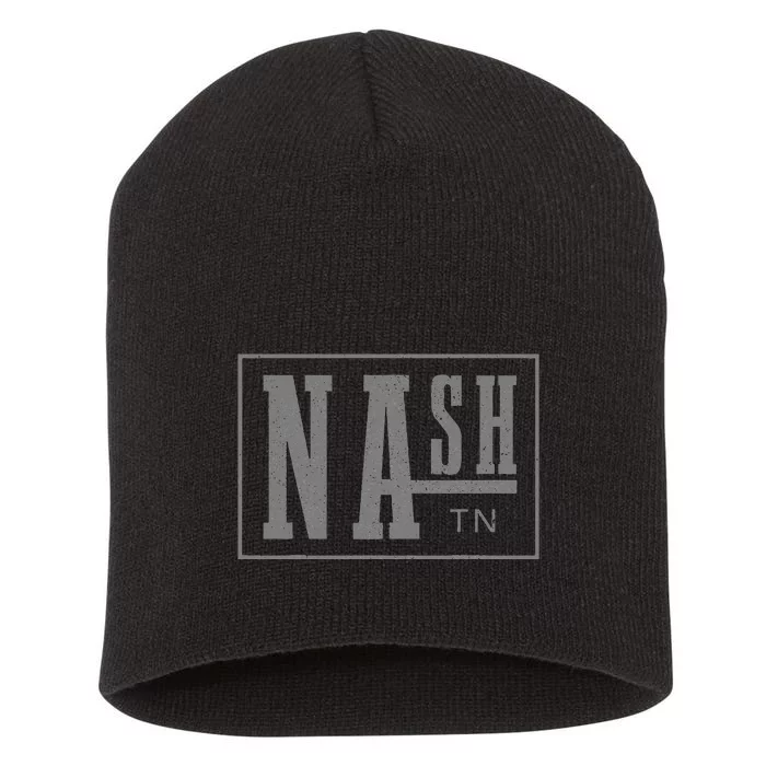 Nashville Tennessee Country Music City Vintage Nash Tn Short Acrylic Beanie