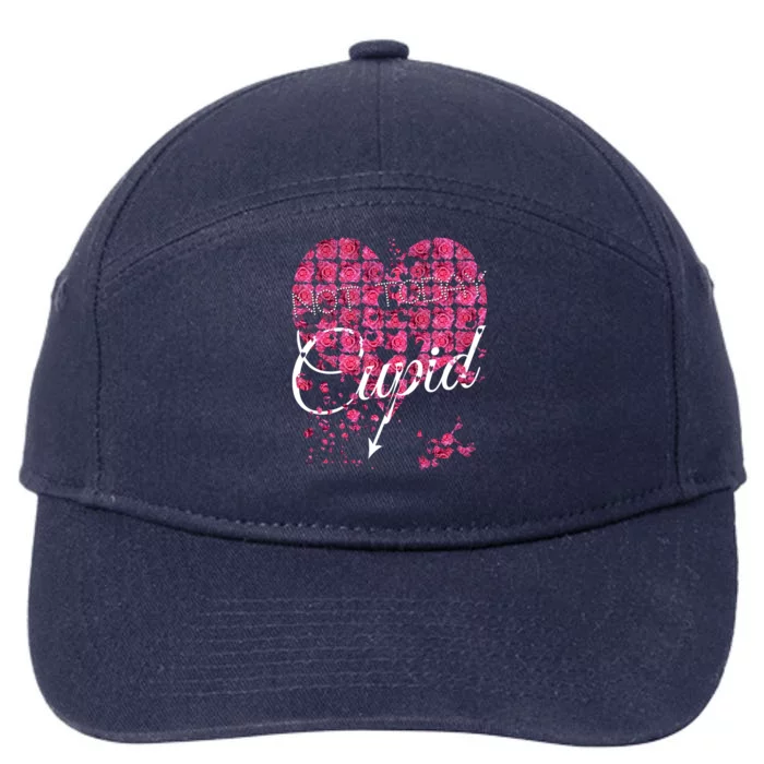 Not Today Cupid Tee Gift Pink Rose Flower Heart Valentine's Day Funny Gift 7-Panel Snapback Hat