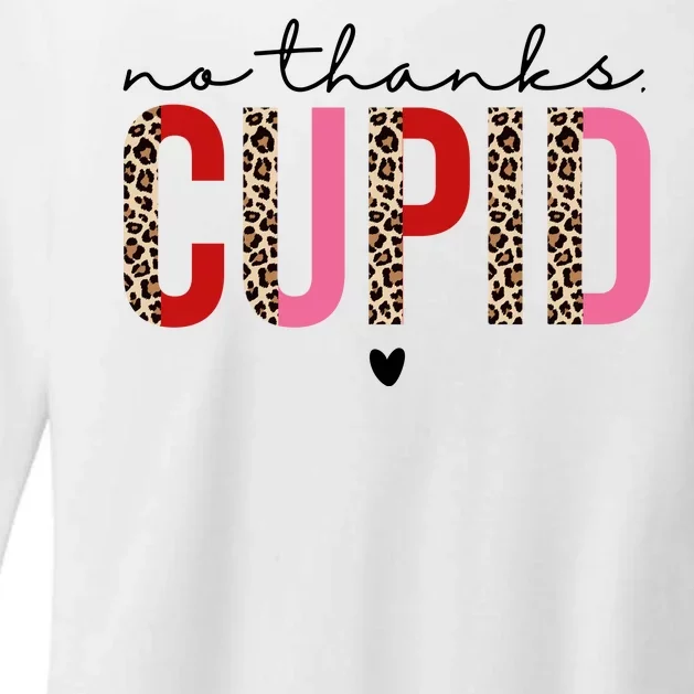 No Thanks Cupid Funny Anti Valentine Womens CVC Long Sleeve Shirt