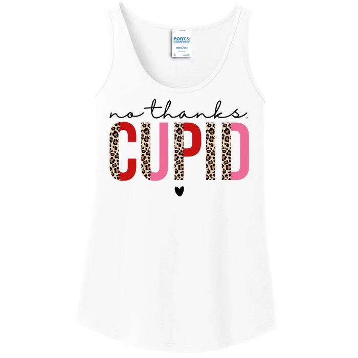 No Thanks Cupid Funny Anti Valentine Ladies Essential Tank