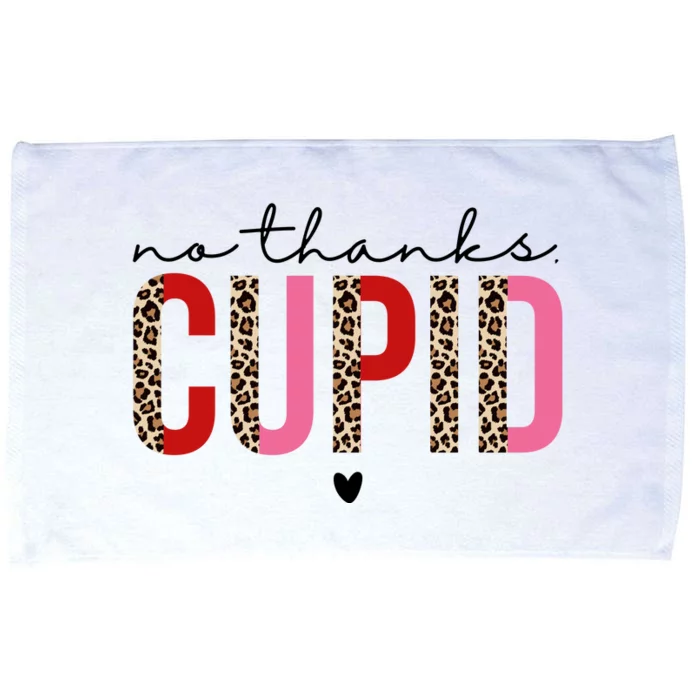 No Thanks Cupid Funny Anti Valentine Microfiber Hand Towel