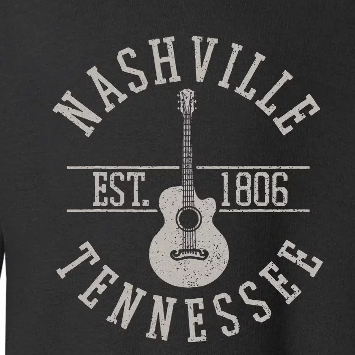 Nashville Tennessee Country Music City Guitar Player Gift Toddler Sweatshirt