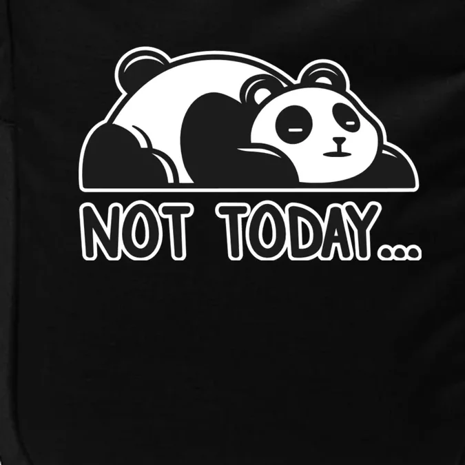 Not Today Cute Lazy Panda Impact Tech Backpack