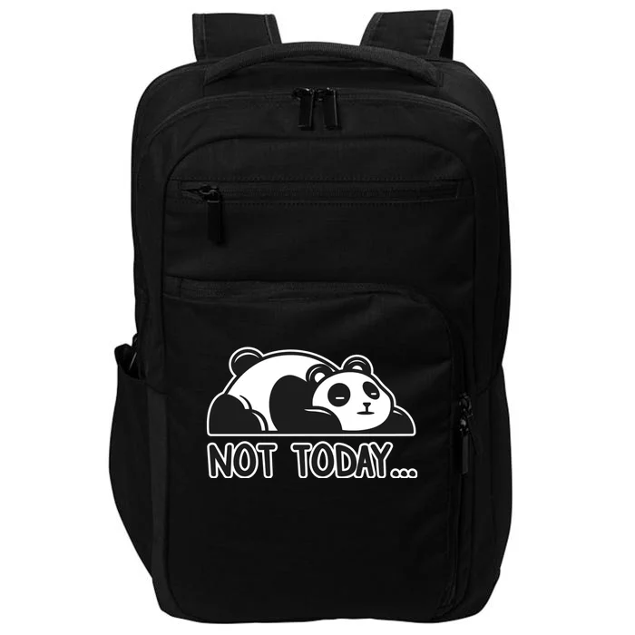 Not Today Cute Lazy Panda Impact Tech Backpack