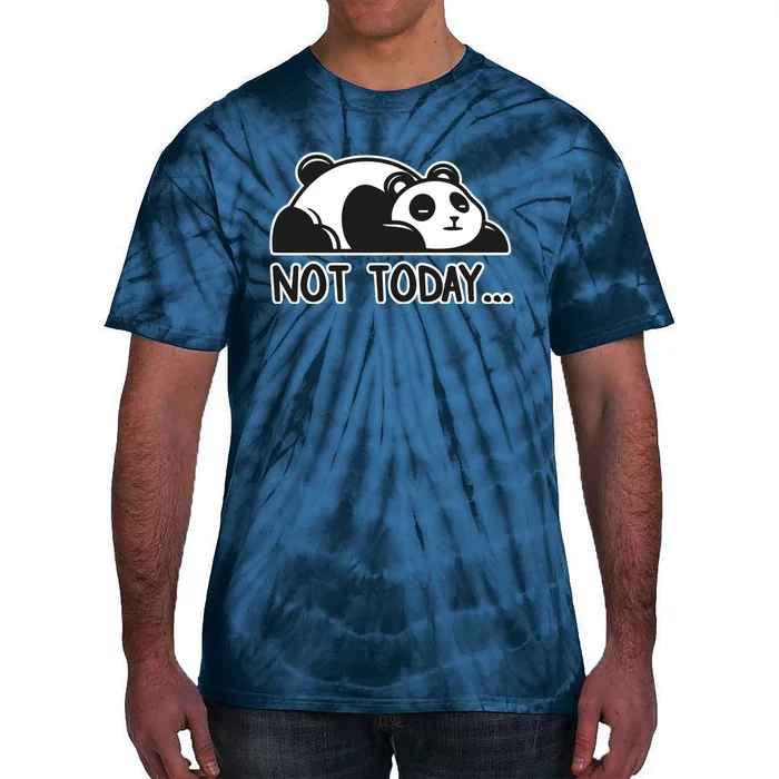 Not Today Cute Lazy Panda Tie-Dye T-Shirt