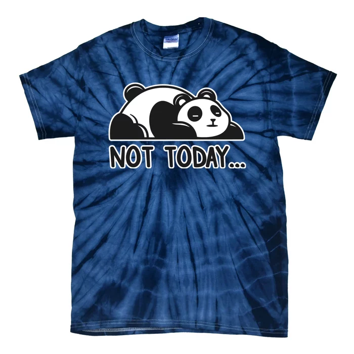 Not Today Cute Lazy Panda Tie-Dye T-Shirt