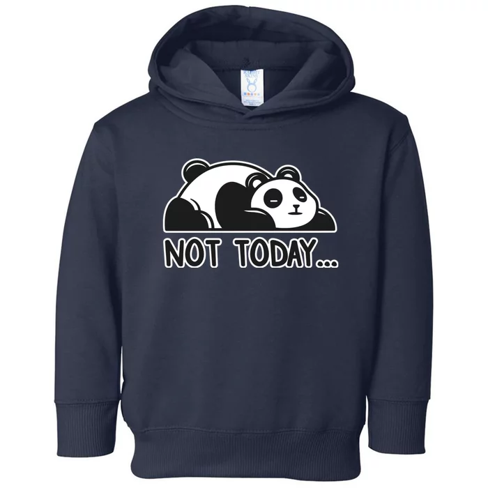 Not Today Cute Lazy Panda Toddler Hoodie