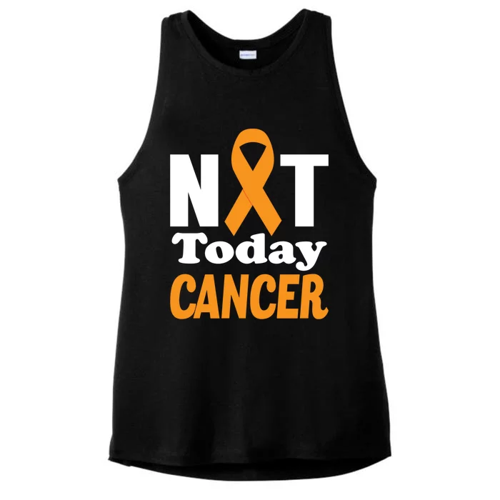 Not Today Cancer Fighter And Survivor Gift Ladies Tri-Blend Wicking Tank