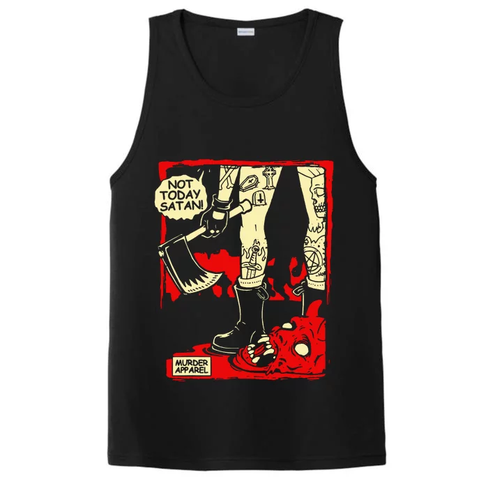 Not Today Comic Vintage Parody Performance Tank