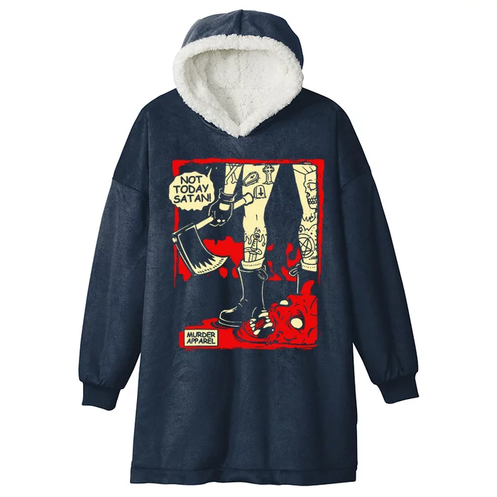 Not Today Comic Vintage Parody Hooded Wearable Blanket