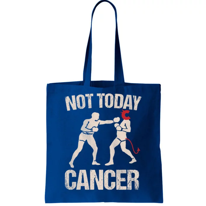 Not Today Cancer Cancer Free Diagnosis Boxer Fighting Cancer Gift Tote Bag