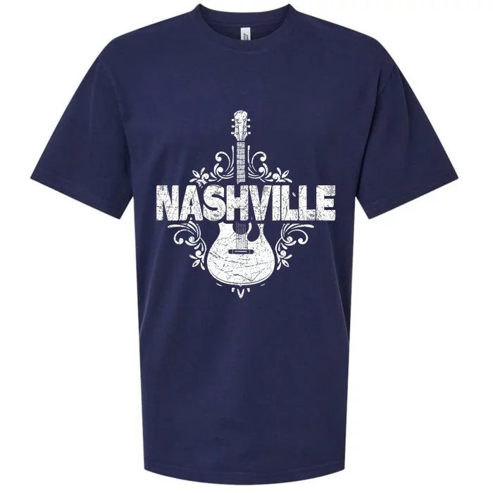 Nashville Tennessee Country Music Lovers Retro Guitar Player Sueded Cloud Jersey T-Shirt