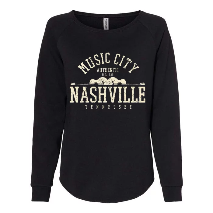 Nashville Tennessee Country Music City Guitar Gift Vintage Womens California Wash Sweatshirt