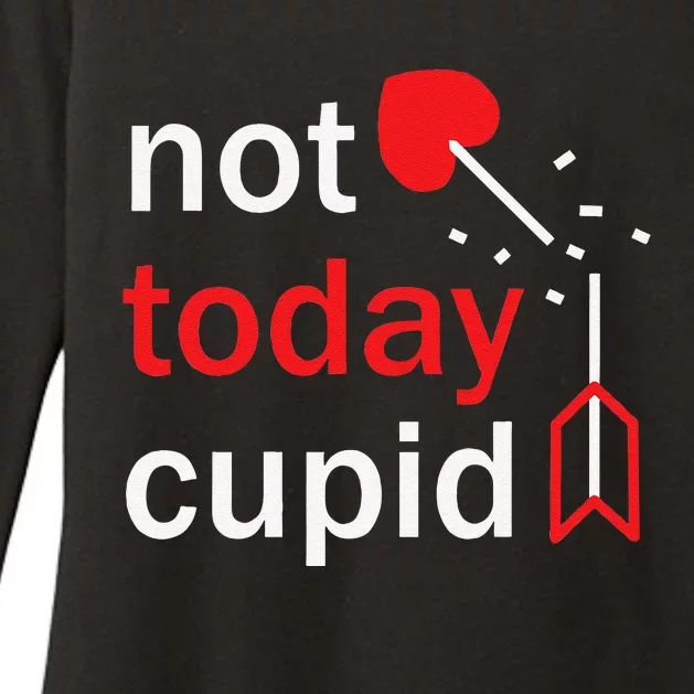 Not Today Cupid Funny Valentine's Day Womens CVC Long Sleeve Shirt