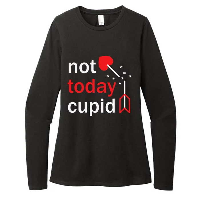 Not Today Cupid Funny Valentine's Day Womens CVC Long Sleeve Shirt