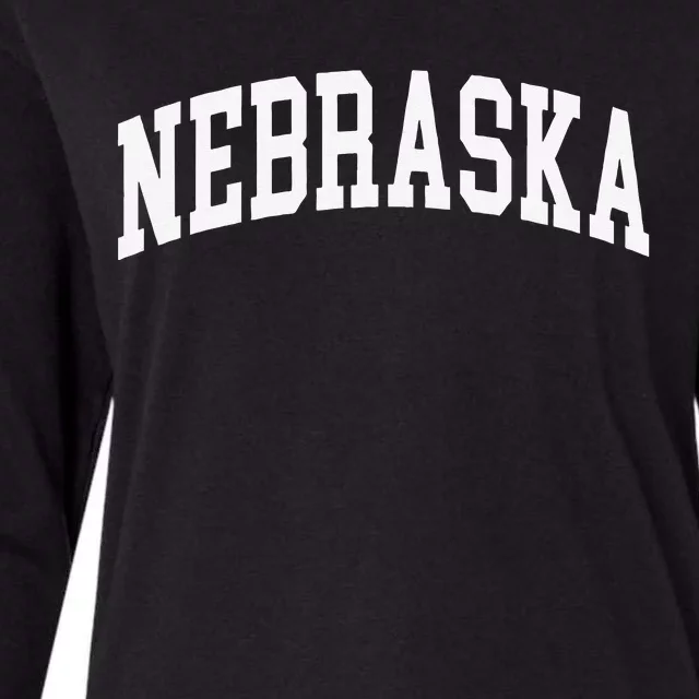 Nebraska Throwback Design Classic Womens Cotton Relaxed Long Sleeve T-Shirt