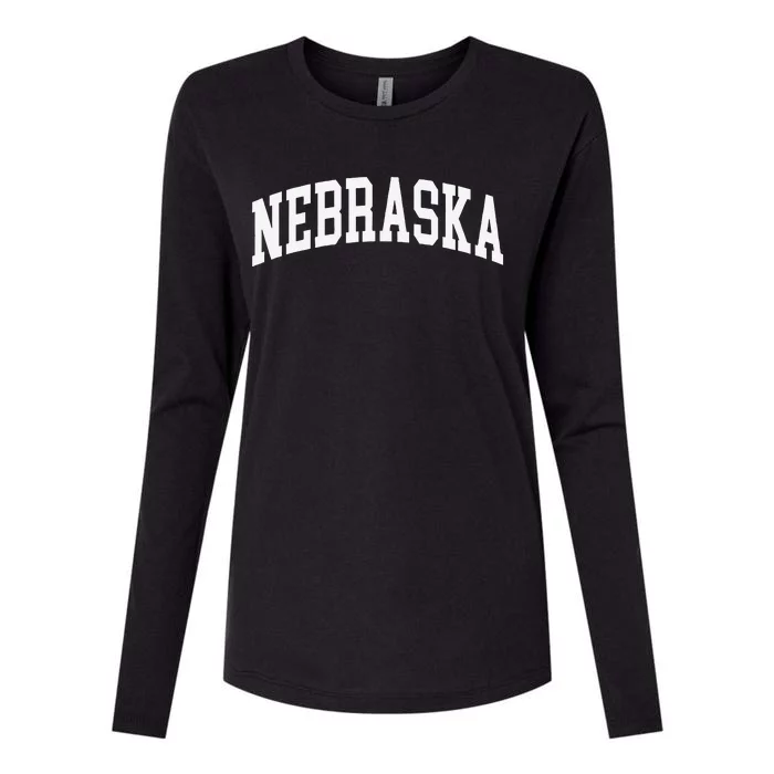 Nebraska Throwback Design Classic Womens Cotton Relaxed Long Sleeve T-Shirt