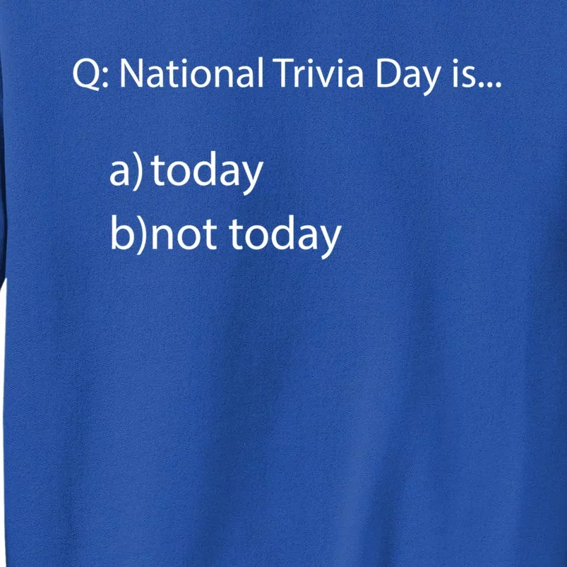 National Trivia Day Funny General Knowledge Quiz Team Gift Sweatshirt