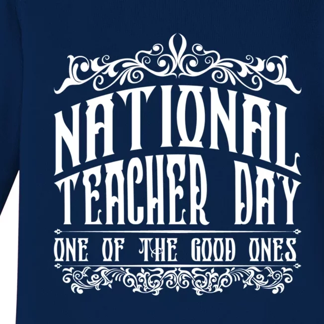 National Teacher Day Meaningful Gift Teacher Day Funny Teacher Cool Gift Baby Long Sleeve Bodysuit