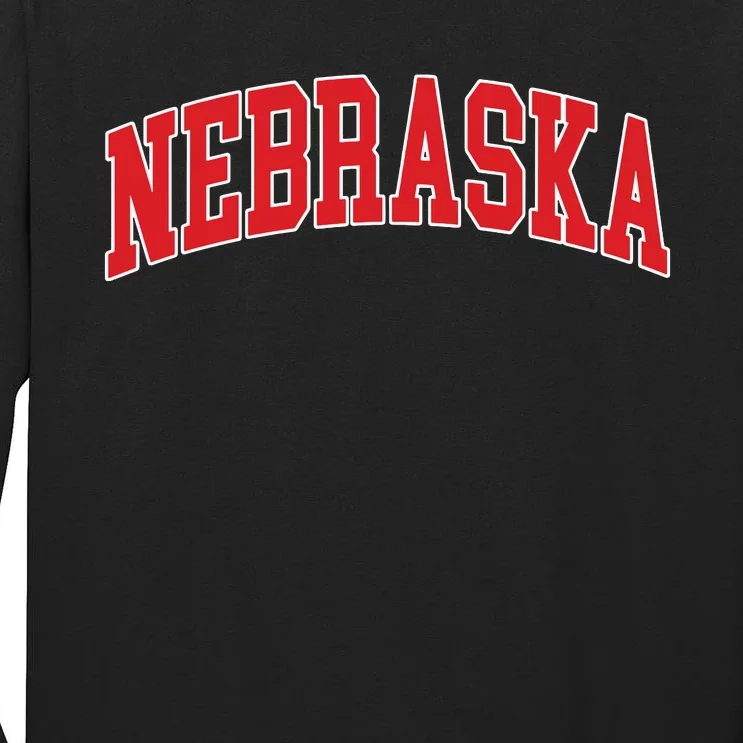 Nebraska Throwback Design Print Classic Tall Long Sleeve T-Shirt