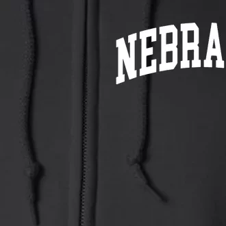 Nebraska Throwback Design Classic Full Zip Hoodie