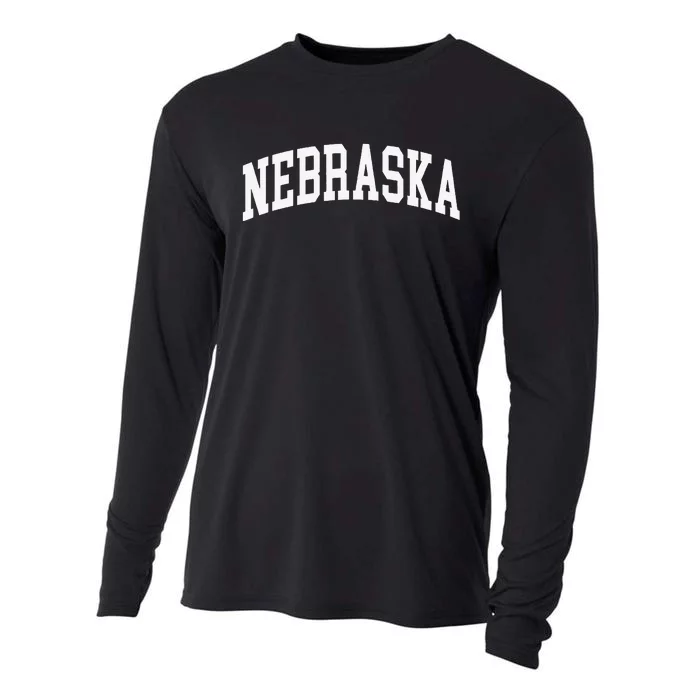 Nebraska Throwback Design Classic Cooling Performance Long Sleeve Crew