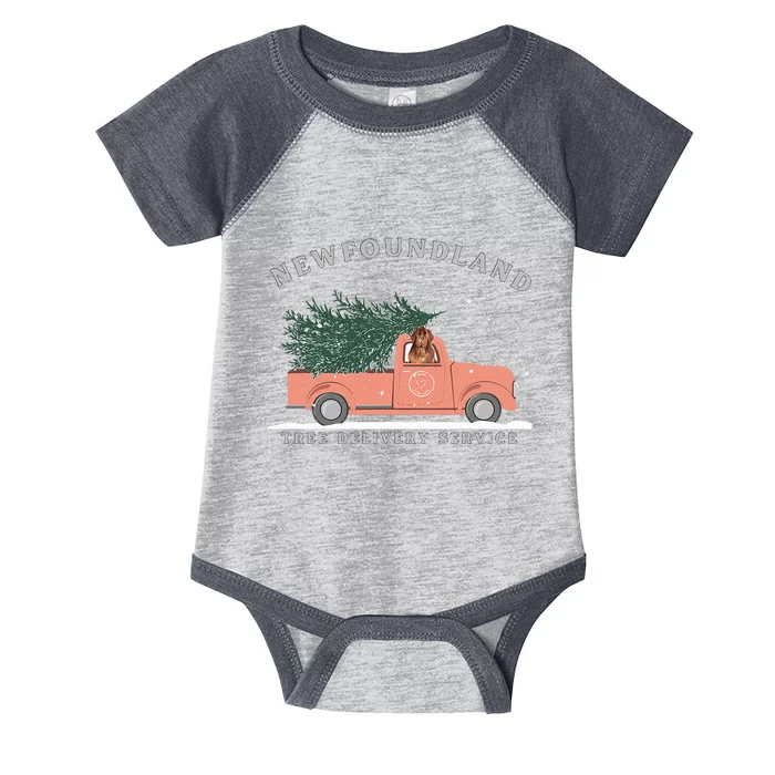 Newfoundland Tree Delivery Service Funny Christmas Infant Baby Jersey Bodysuit