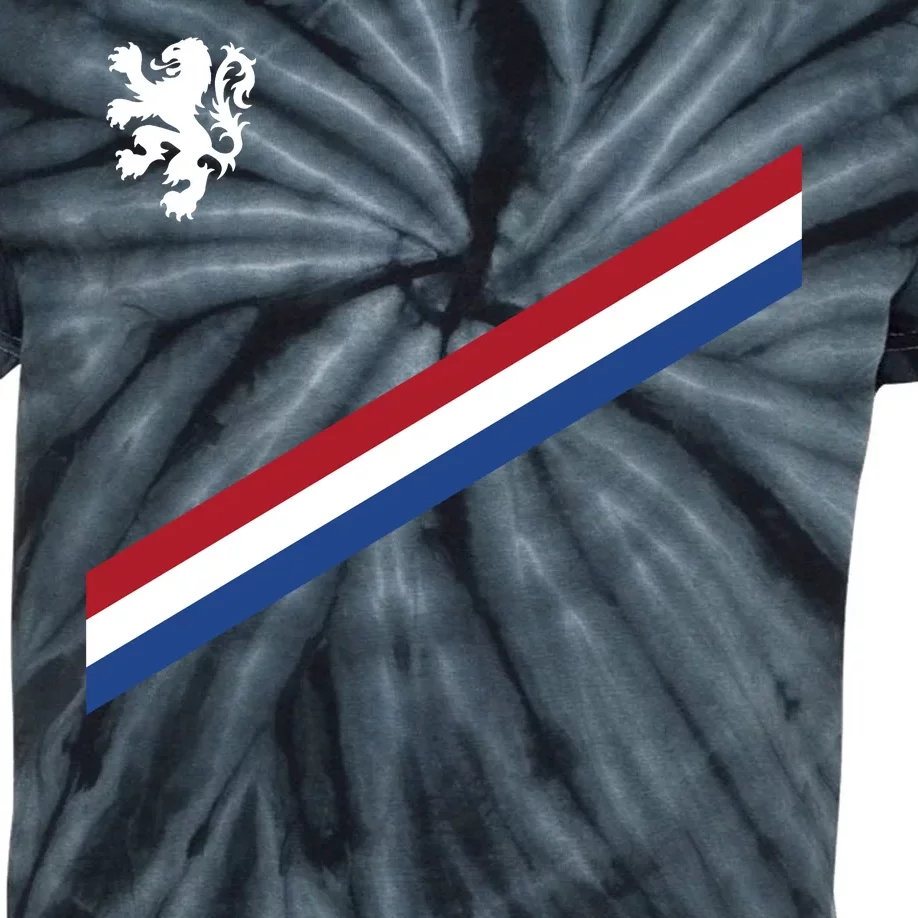 Netherlands Team Flag Jersey Soccer Kids Tie-Dye T-Shirt