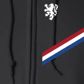 Netherlands Team Flag Jersey Soccer Full Zip Hoodie