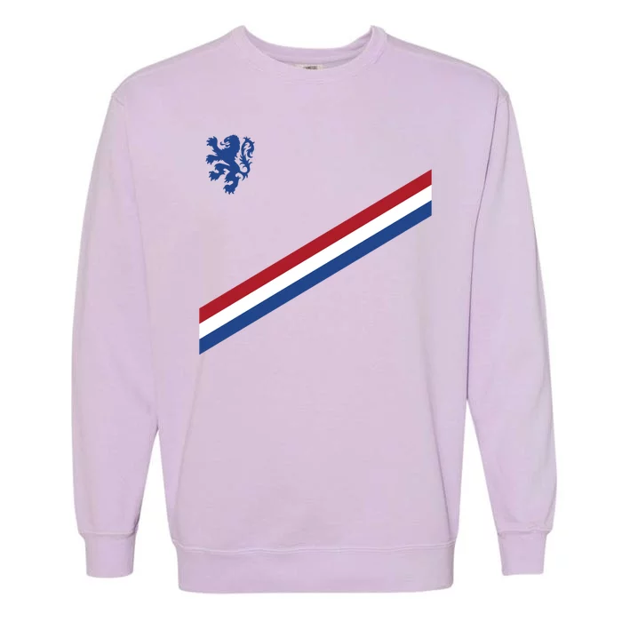 Netherlands Team Flag Jersey Soccer Garment-Dyed Sweatshirt