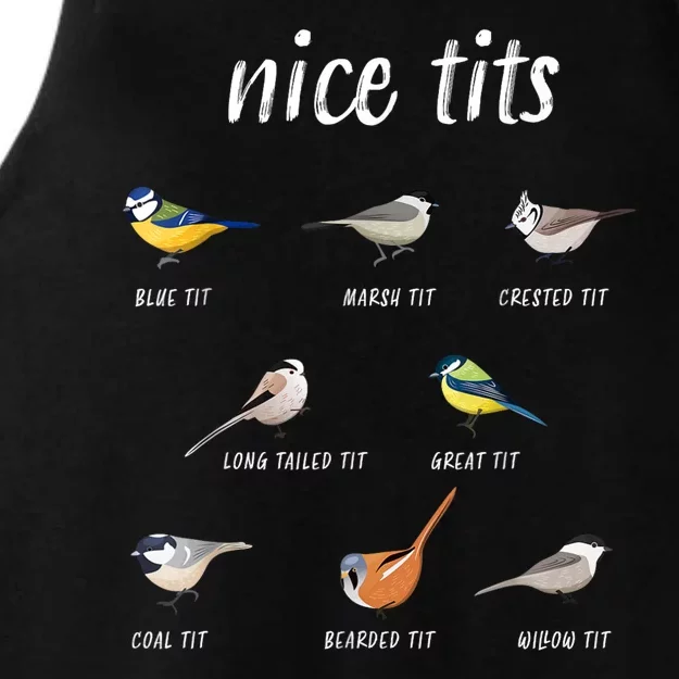 Nice Tits Funny Bird Watching Gift Dad Ladies Tri-Blend Wicking Tank